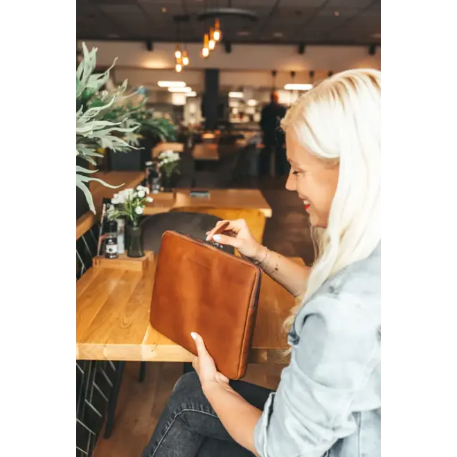 Leren laptopsleeve Clinton 14 inch | in twee kleuren