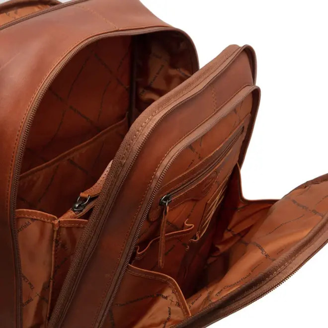 Lederen Laptop rugzak Detroit | Cognac