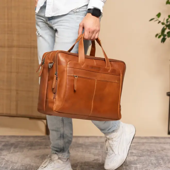 Leren laptoptas/businesstas Ryan | 17 inch