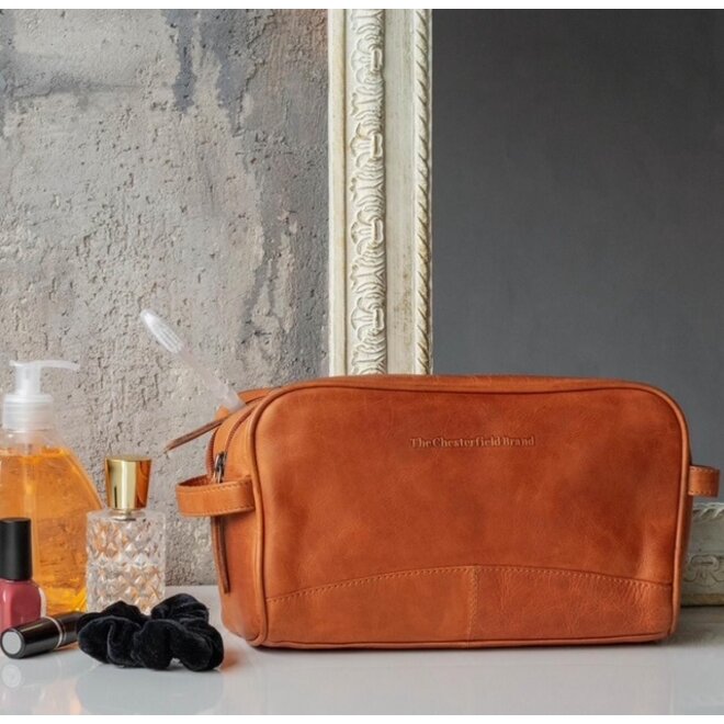 Leren Toilettas Stefan | Cognac