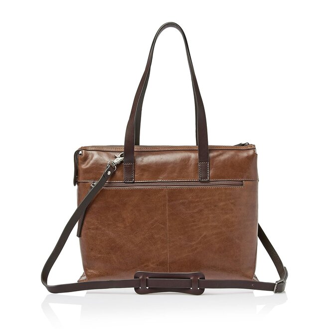 Leren laptop schoudertas 15.6"inch | Cognac