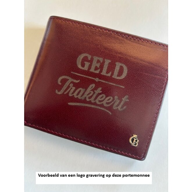 Leren  billfold portemonnee RFID | Bordeaux