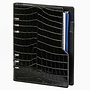 Compacte A5 organizer Croco Zwart | met jaarinhoud 2025 én 2026