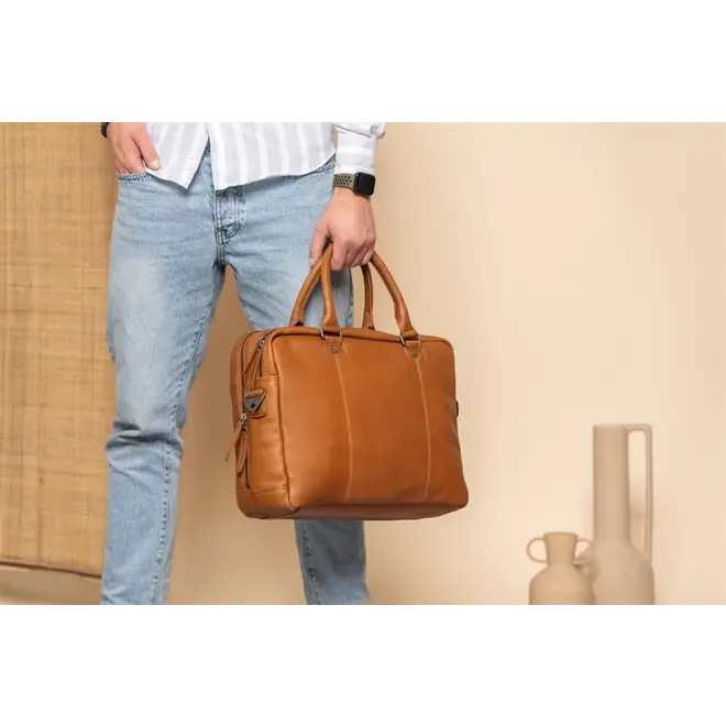 Leren laptoptas/businesstas Boston | 15 inch