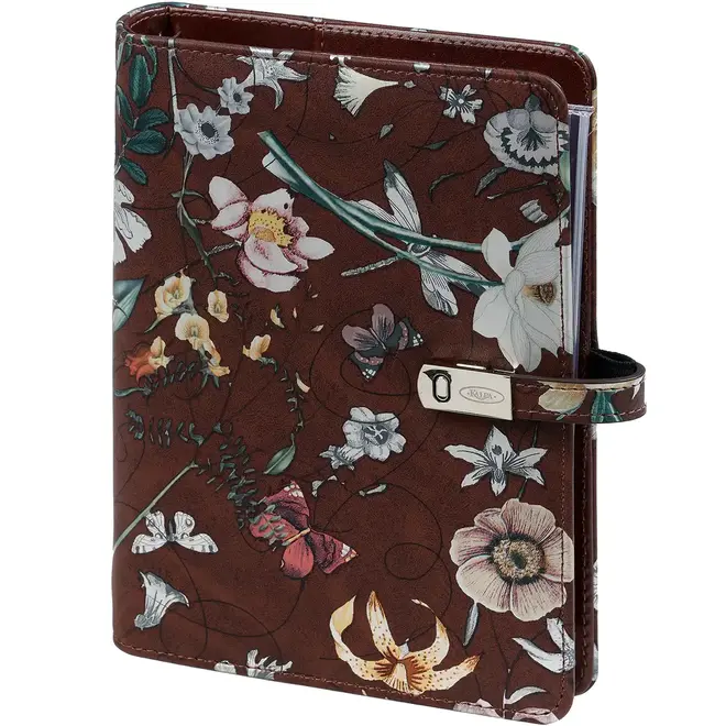 Personal organizer Flowersea Brown | met jaarinhoud 2025 én 2026