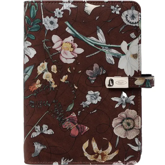 Personal organizer Flowersea Brown | met jaarinhoud 2025 én 2026