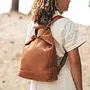 Lederen Laptop rugzak Manchester| Cognac