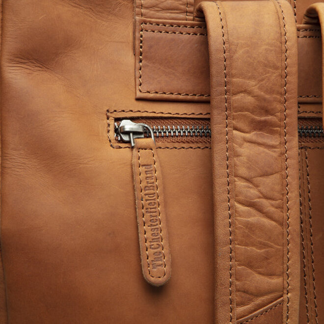 Lederen Laptop rugzak Manchester| Cognac