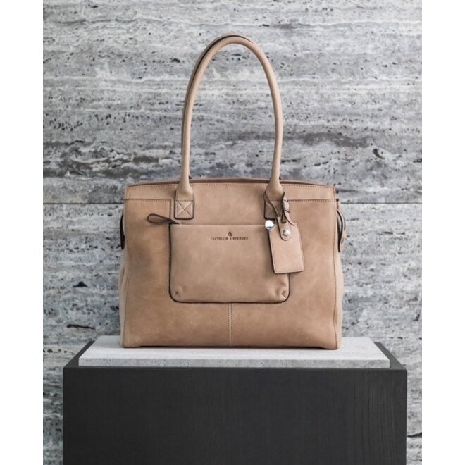 Leren dames business tas 15,6"inch + tablet vak| in diverse kleuren