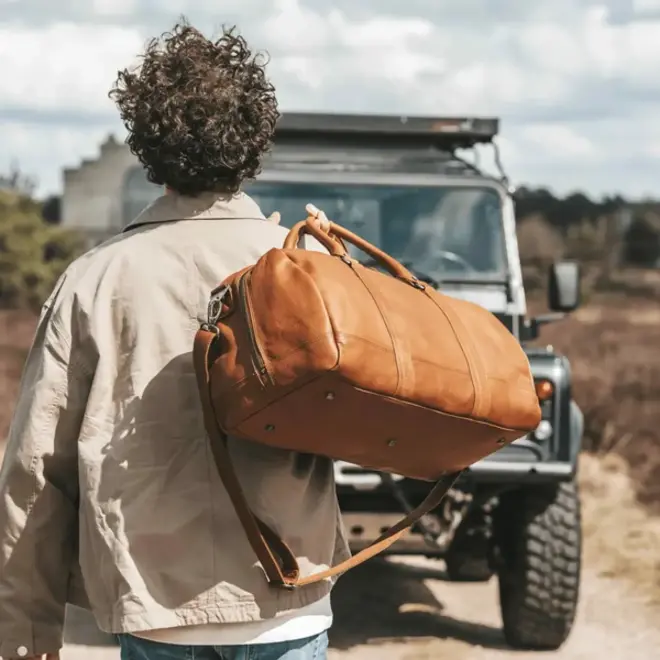 Lederen weekendtas /reistas Melbourne