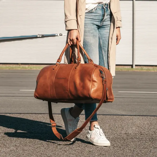 Lederen weekendtas /reistas William