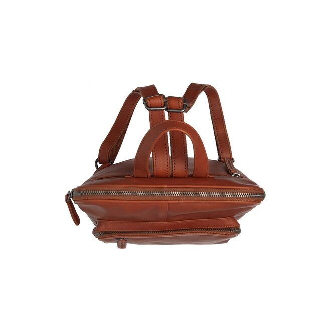Compacte leren rugzak Floran | Cognac