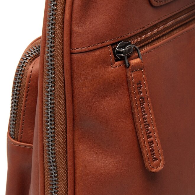Compacte leren rugzak Floran | Cognac
