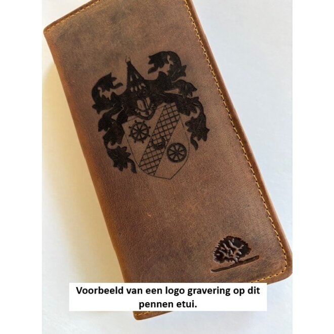 Leren Vintage pen etui