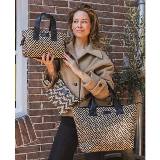 Romio Jaquard Shopper + Laptoptas 14 inch