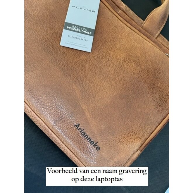 Leren laptop tas/sleeve Zuidas 17.3"inch