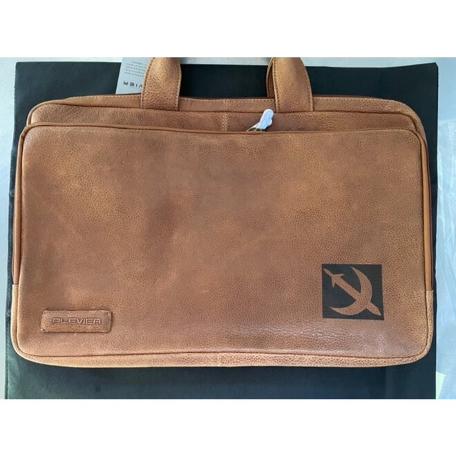 Leren laptop tas/sleeve Zuidas 17.3"inch