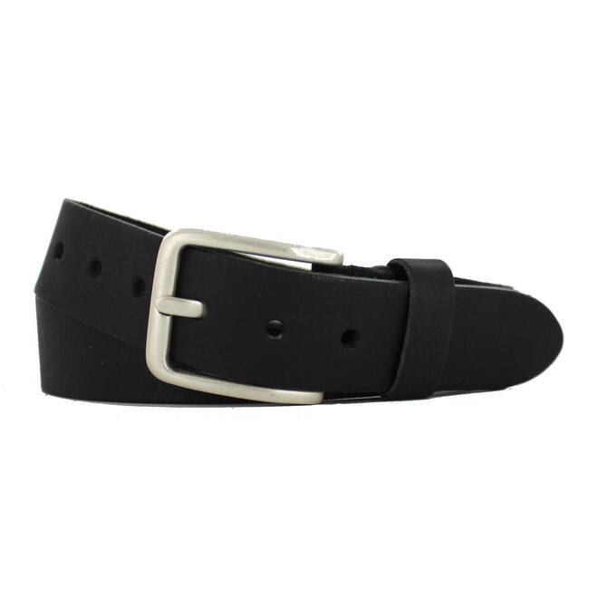Leren riem 4 cm met nikkelvrije gesp