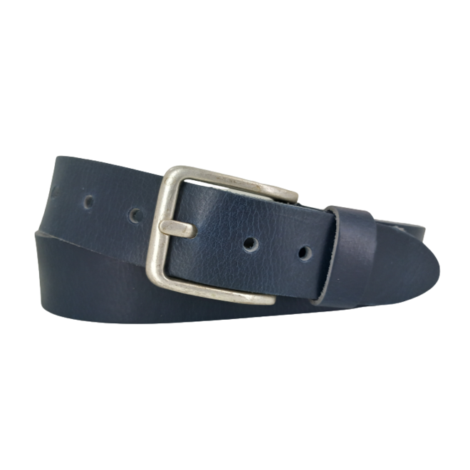 Leren riem 4 cm met nikkelvrije gesp