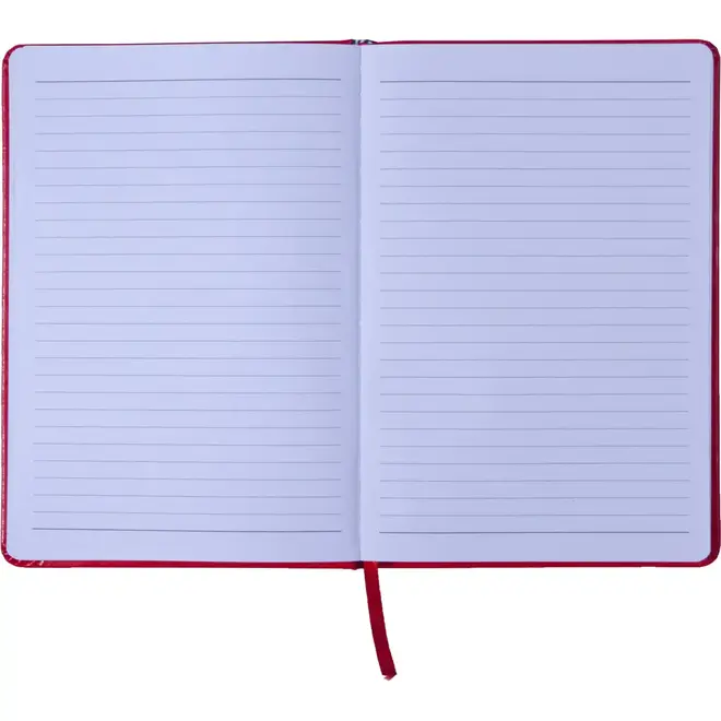 2x notitieboekjes A5  met elastieken sluitband leeslint