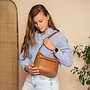Leren Schoudertas Mirave | Cognac