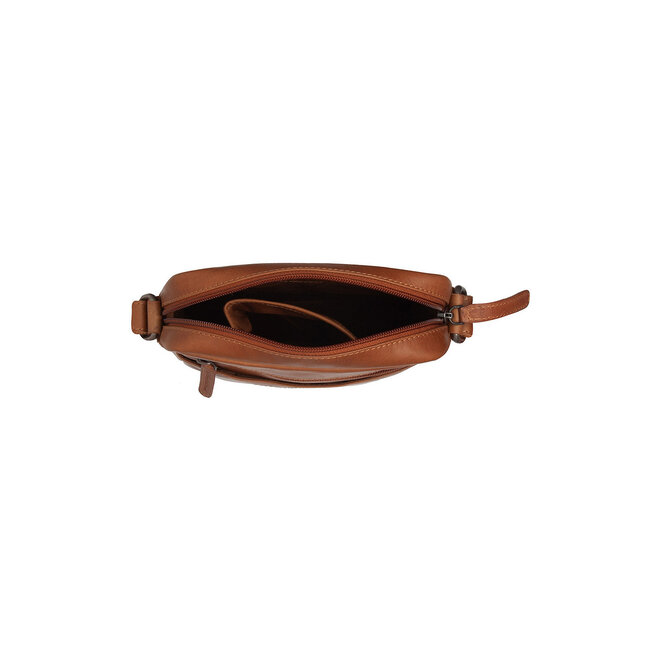 Leren Schoudertas Laveno| Cognac