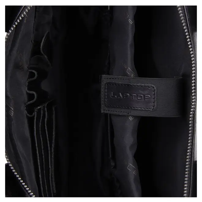 Leren Onyx laptoptas 17.3 inch | Zwart