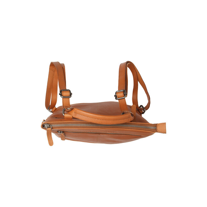 Compacte leren rugtas Harare | Cognac