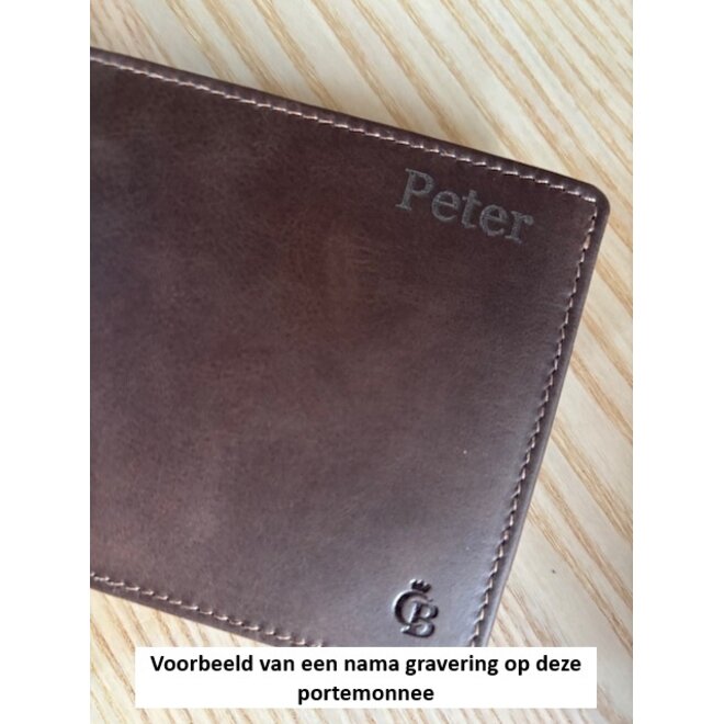 Leren billfold portemonnee - 11 cards | twee kleuren