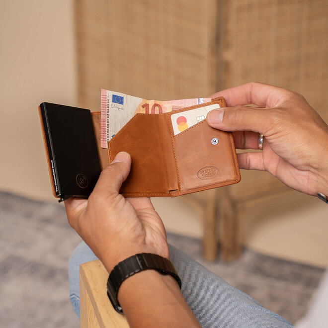 Lederen kaarthouder Lancaster | in twee kleuren