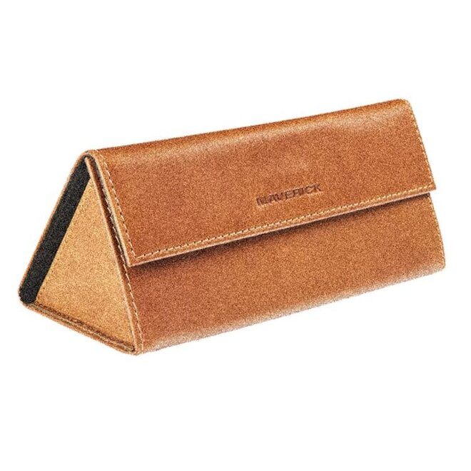 Leren opvouwbare brillendoos | Cognac