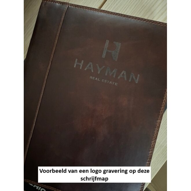 Lederen A4 schrijfmap