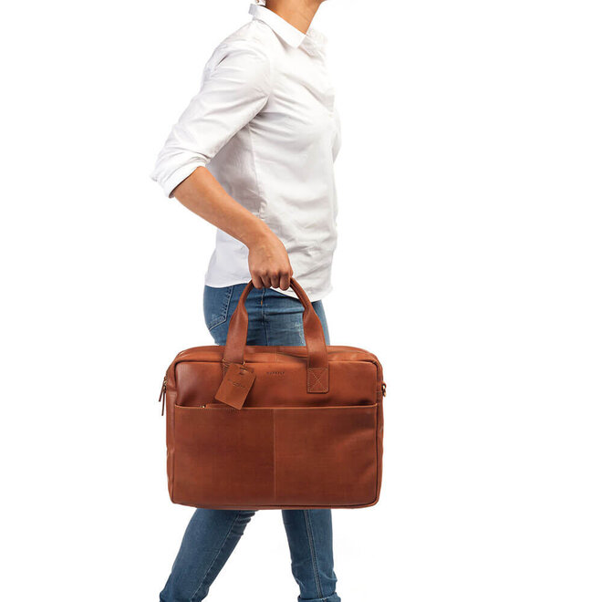 Leren laptop/businessbag Jesse