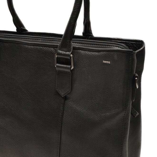 Lederen Lucca Businessbag 15 inch| Zwart