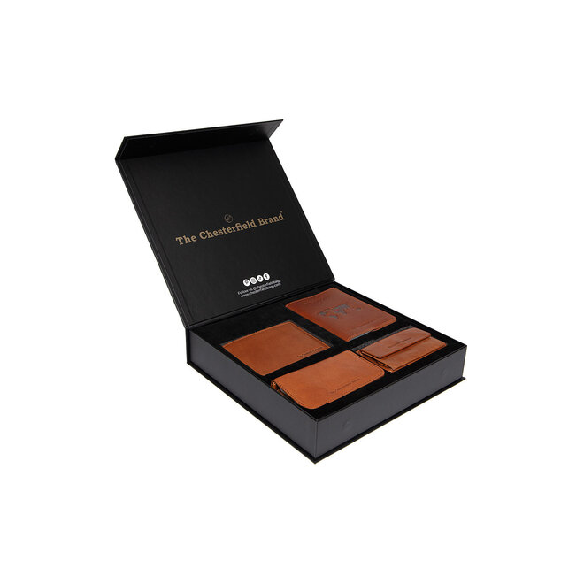 Giftset voor de Man: Portemonnee Brillenhoes Paspoorthoes Sleuteletui