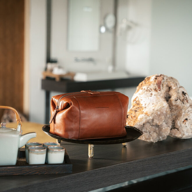 Leren Toilettas Biassa | Cognac