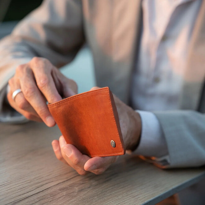 Lederen Portemonnee Umbria RFID | Cognac