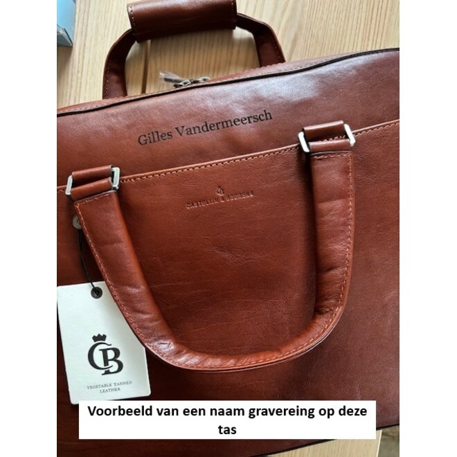 Lederen Laptoptas Ted 15.6" inch | in twee kleuren