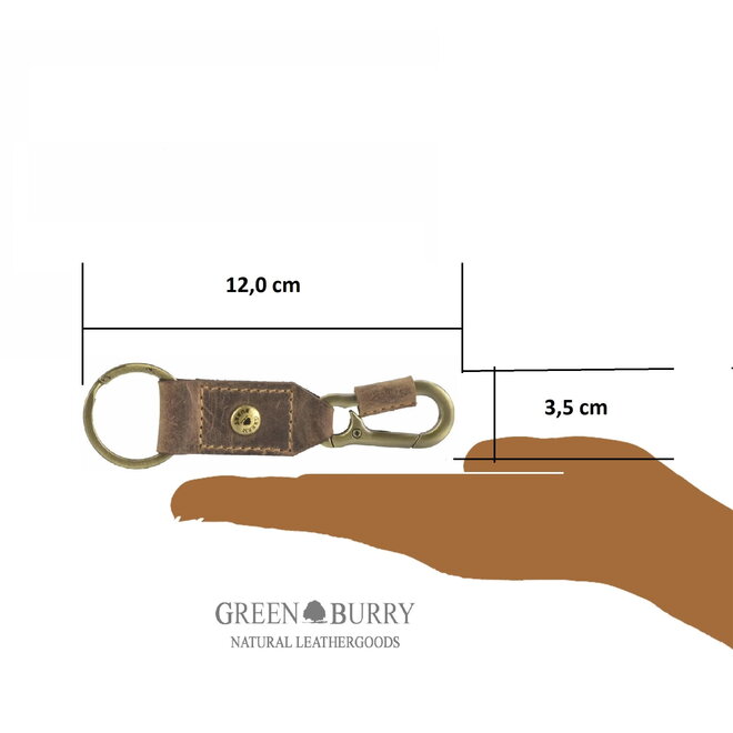 Lederen Karabijnhaak / Sleutelhanger