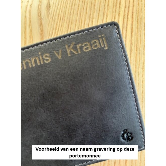 Leren billfold portemonnee - 11 cards | twee kleuren