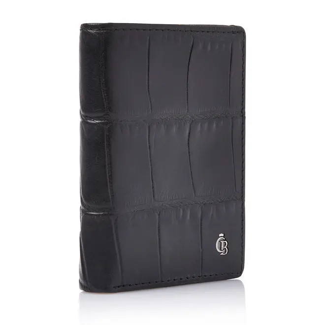 Compacte Leren Portemonnee Croco | in twee kleuren