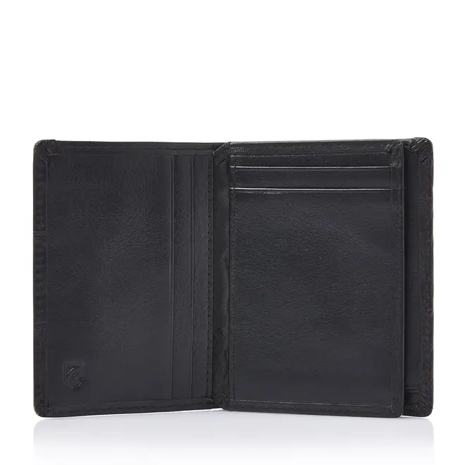Compacte Leren Portemonnee Croco | in twee kleuren
