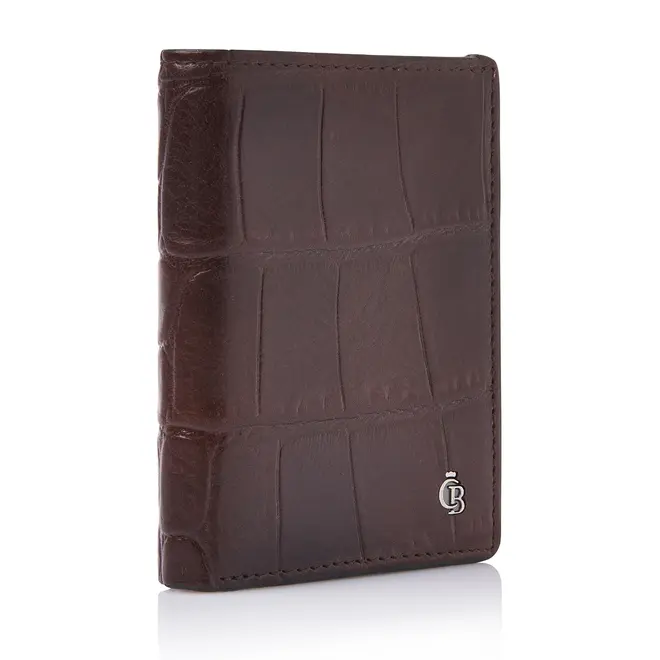 Compacte Leren Portemonnee Croco | in twee kleuren