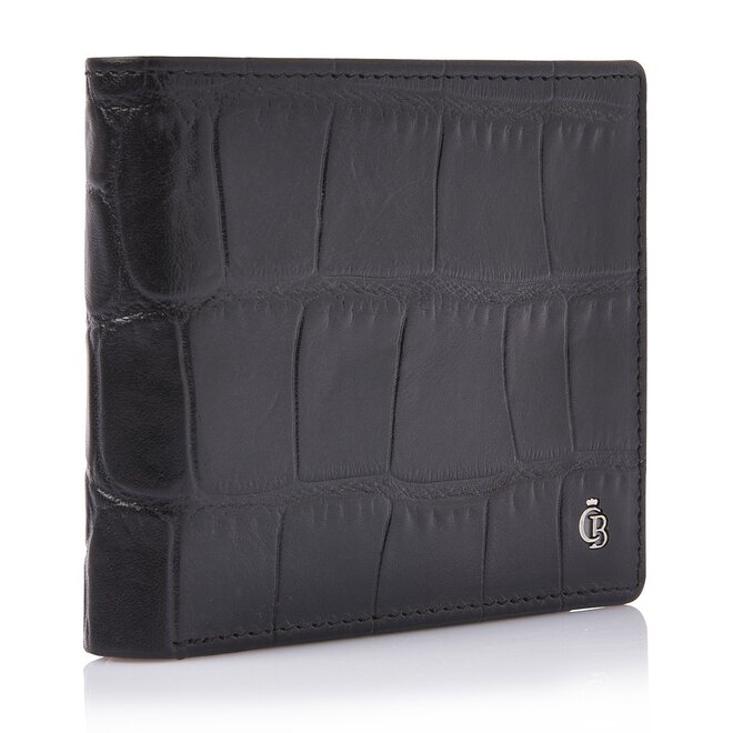 Leren croco billfold portemonnee RFID - 8 pasjes | in twee kleuren
