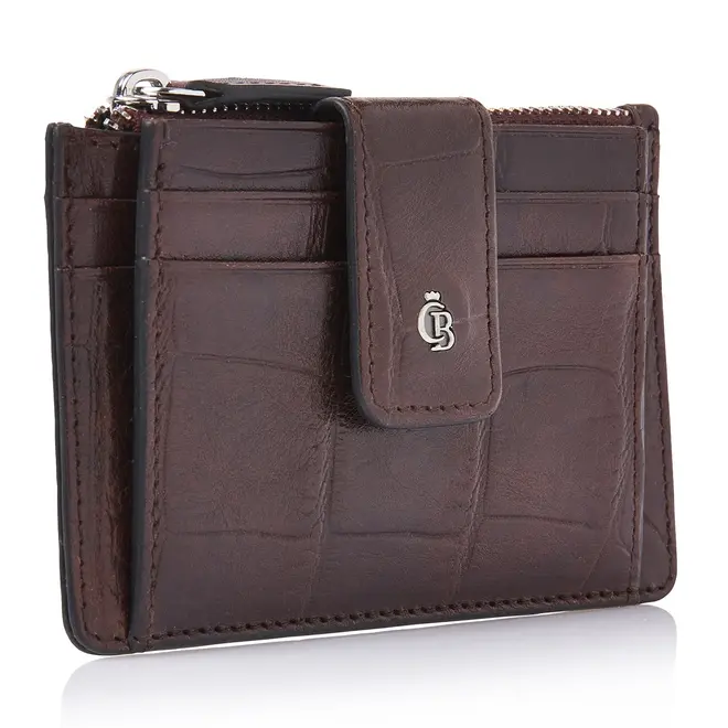 Compacte Leren Wallet Croco | in drie kleuren