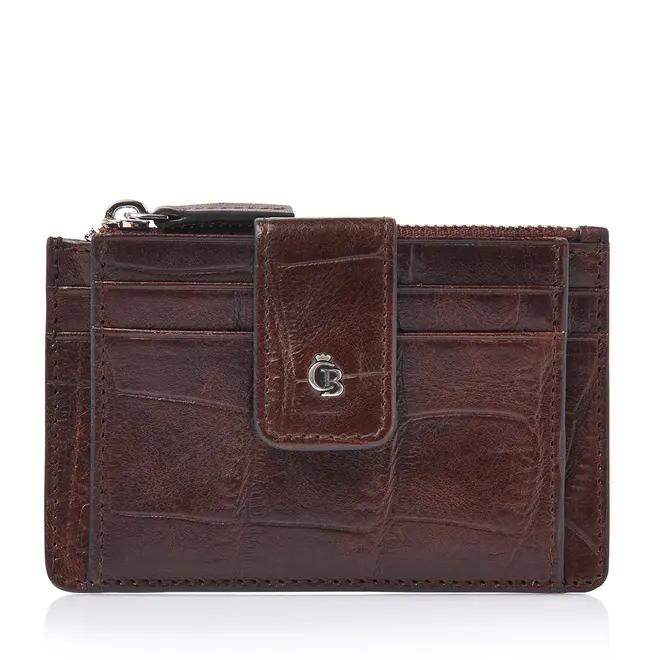 Compacte Leren Wallet Croco | in drie kleuren