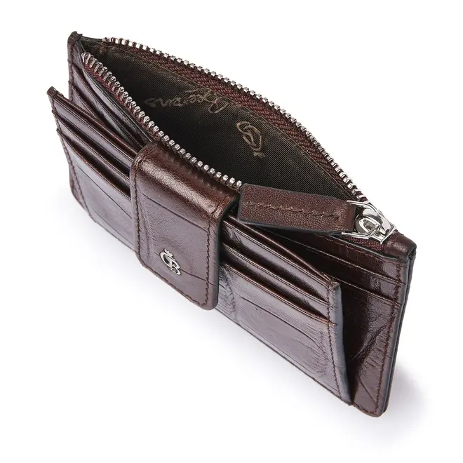 Compacte Leren Wallet Croco | in drie kleuren