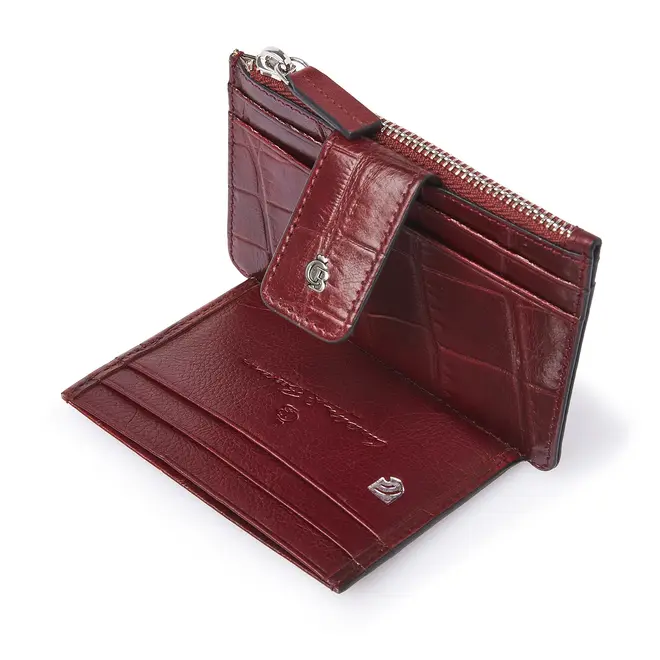 Compacte Leren Wallet Croco | in drie kleuren
