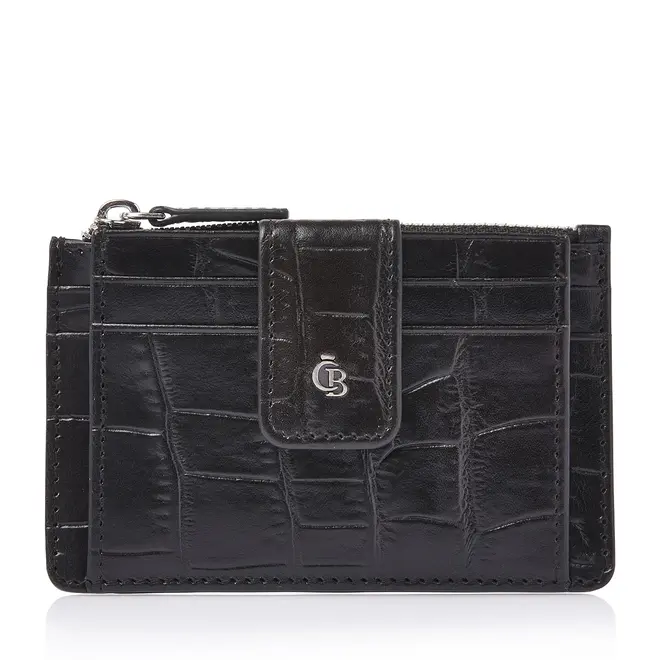 Compacte Leren Wallet Croco | in drie kleuren