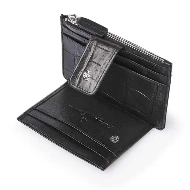 Compacte Leren Wallet Croco | in drie kleuren